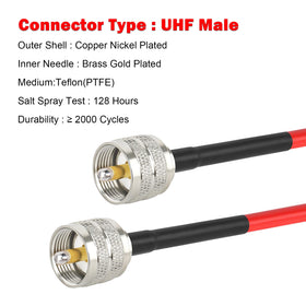 MOOKEERF PL259 male-to-male connector close-up for solid RF connections