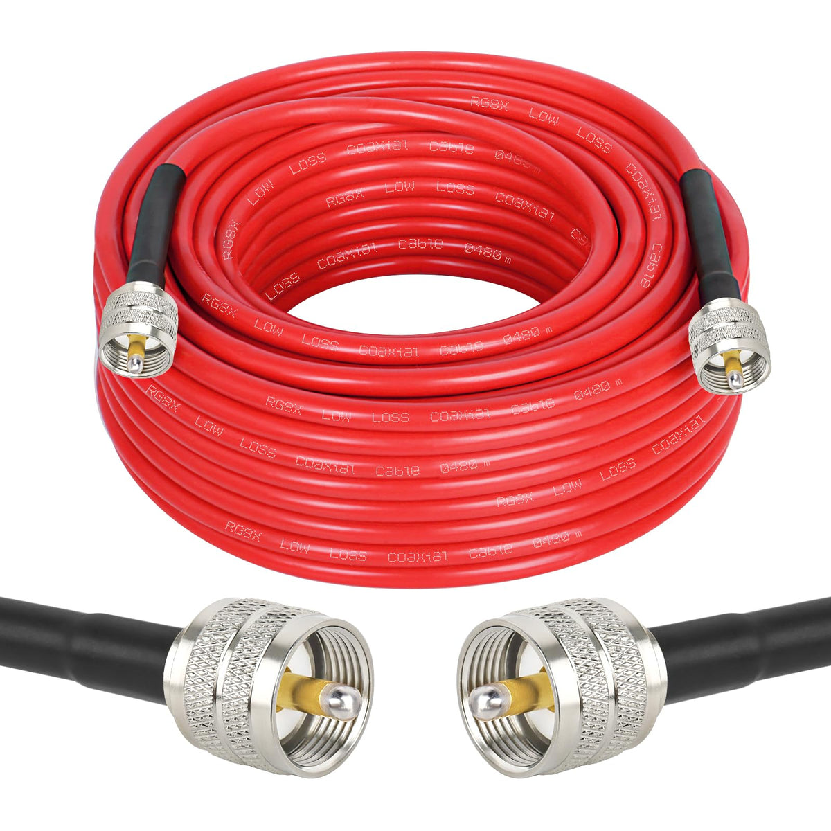 MOOKEERF PL259 front connector showing secure grip and reliable connection