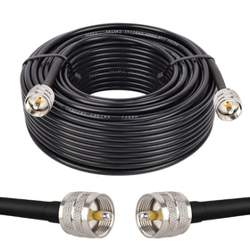 MOOKEERF PL259 front connector showing durable nickel-plated shell for corrosion resistance
