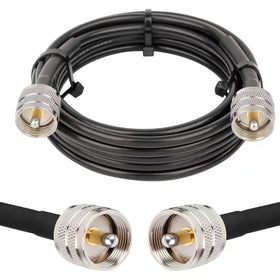MOOKEERF PL259 UHF coax 15 ft length ideal for CB radio setups.