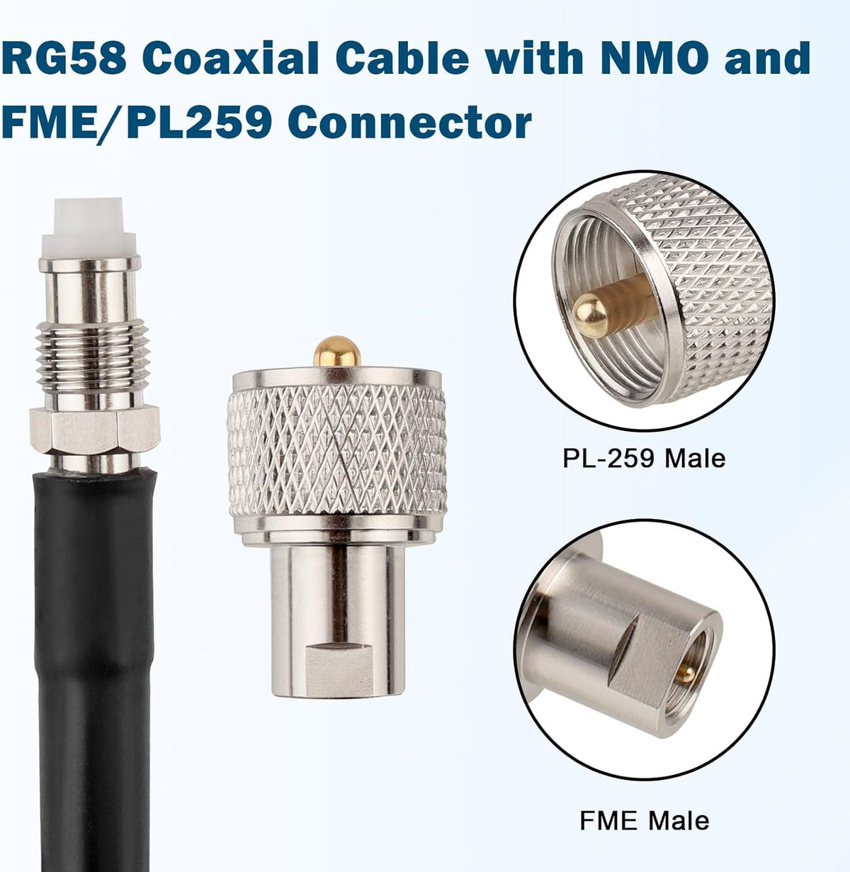 MOOKEERF removable UHF connector enables flexible installation in tight spaces.