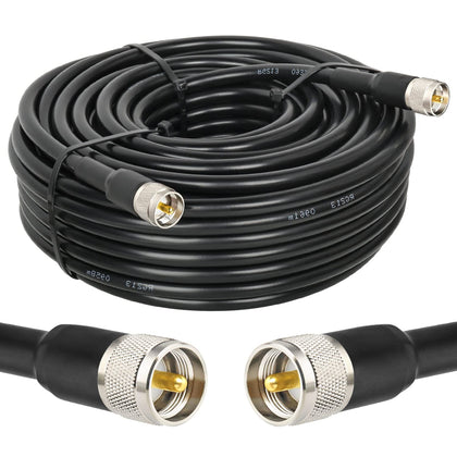 MOOKEERF RG213 coax cable with bare copper core for strong signal transmission.