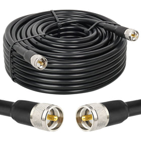 MOOKEERF RG213 coax cable 100ft for reliable long-distance signal transmission in ham radio and VHF/UHF systems.