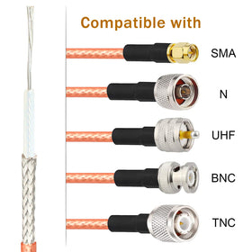 MOOKEERF coiled 100ft cable next to ruler showing scale for long-run planning