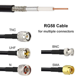MOOKEERF RG58 outdoor-durable PVC jacket resists harsh environments