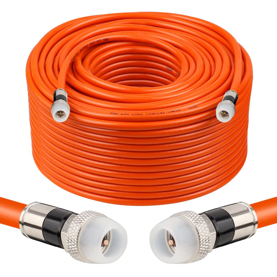 MOOKEERF RG6 coaxial cable 200ft for TV, internet and satellite signals
