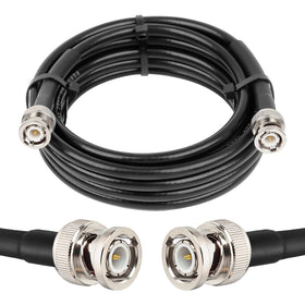 MOOKEERF RG8X 15ft cable with BNC male connectors for stable RF transmission