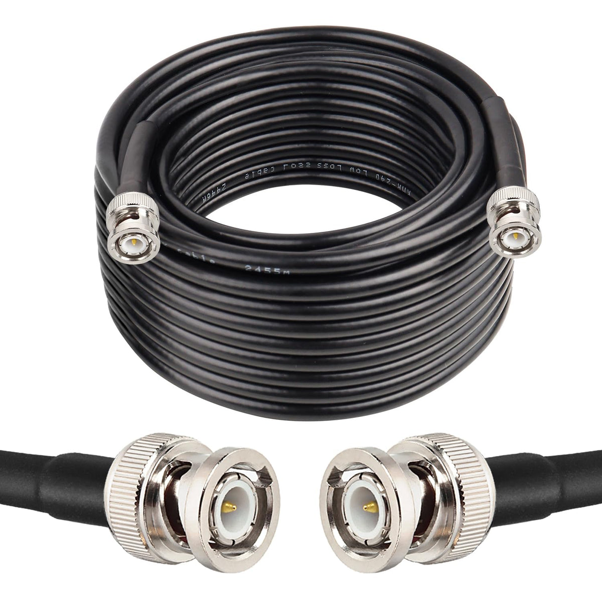 MOOKEERF RG8X 40ft BNC cable for reliable antenna connections.