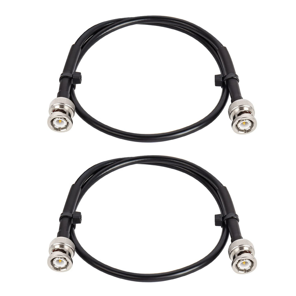 MOOKEERF RG8X BNC cable pair 2ft pack for reliable RF testing.