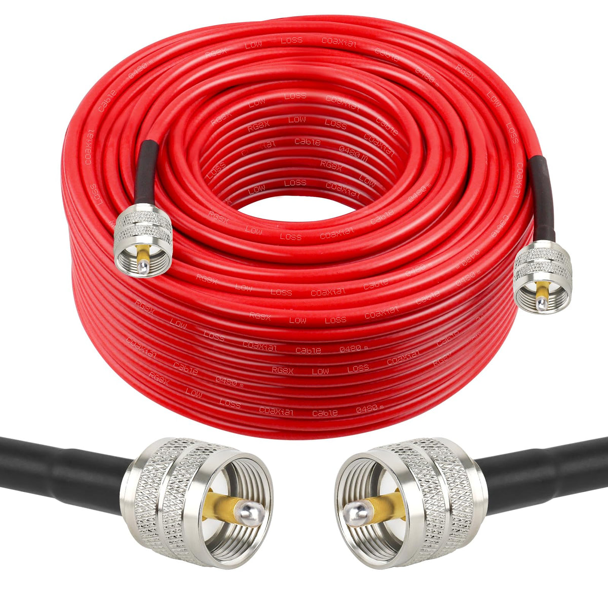 MOOKEERF RG8X coaxial cable 150ft for long-distance 50Ω links.