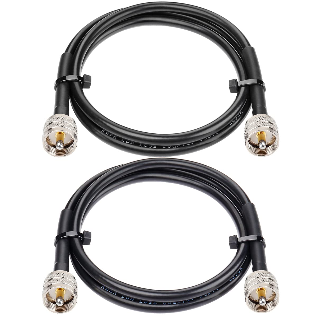 MOOKEERF RG8x jumper cable in 3ft length, low-loss for long-distance CB use