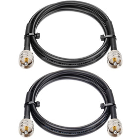 MOOKEERF RG8x jumper cable in 3ft length, low-loss for long-distance CB use