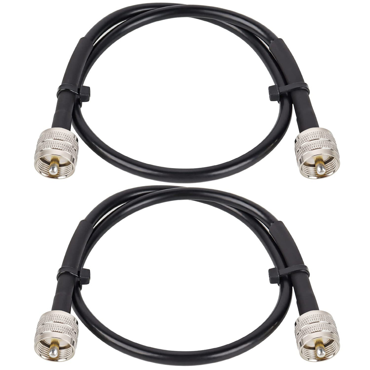 MOOKEERF RG8x cable assembly shows rugged build for reliable connections.
