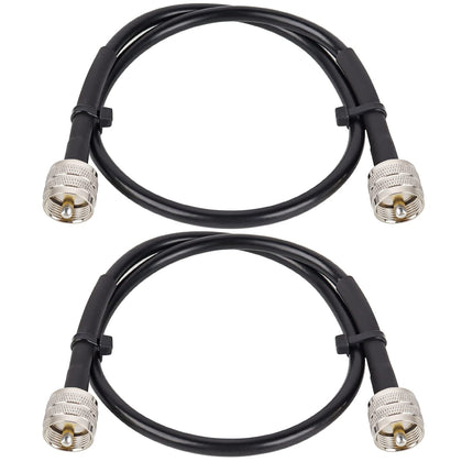 MOOKEERF RG8x cable assembly shows rugged build for reliable connections.