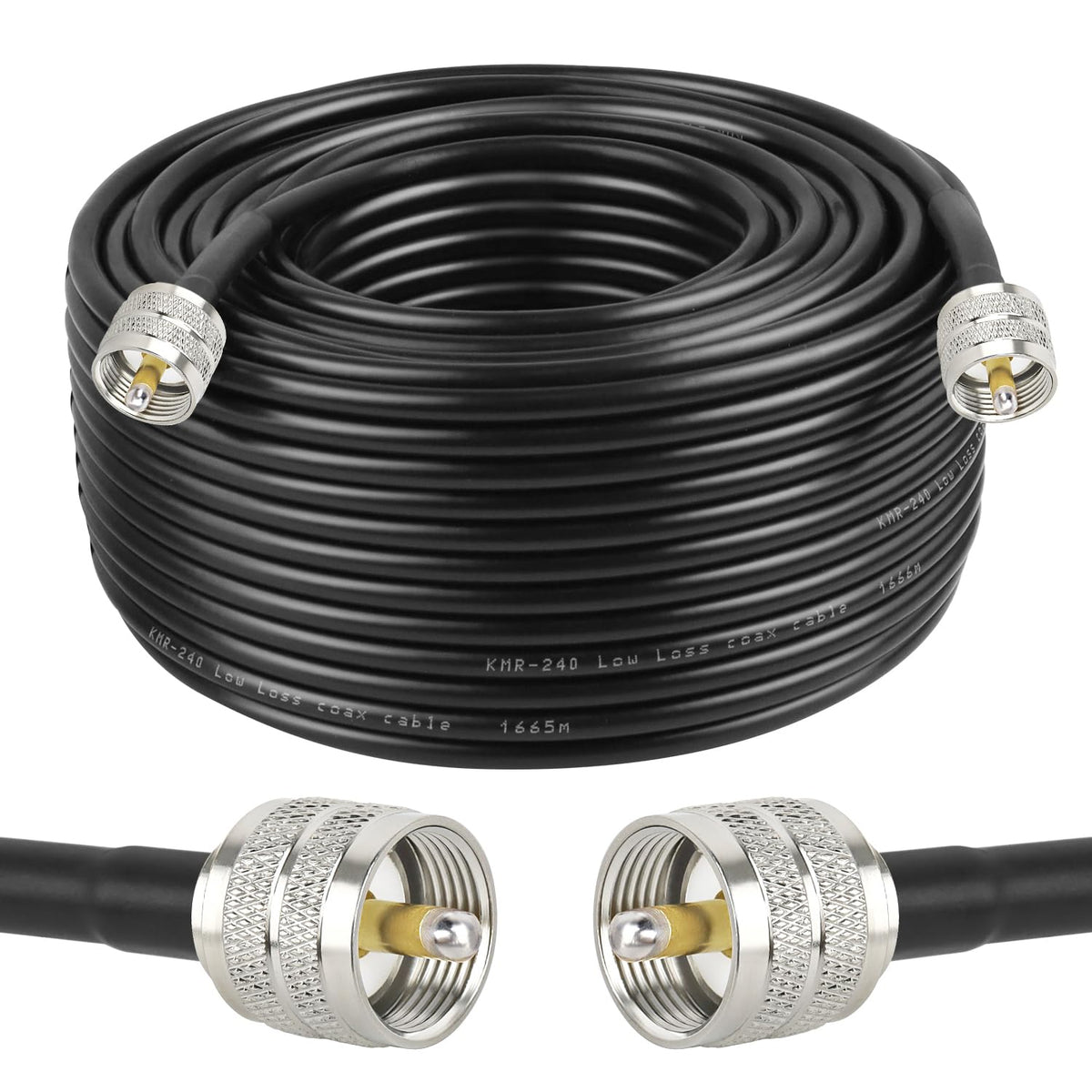 MOOKEERF RG8x coaxial cable 150ft for long-range, low-loss CB/HAM connections.