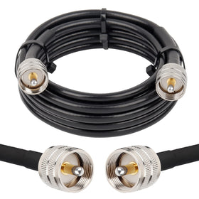 MOOKEERF RG8x coaxial cable 15ft enables low-loss signal transmission for outdoor HAM radio setups.
