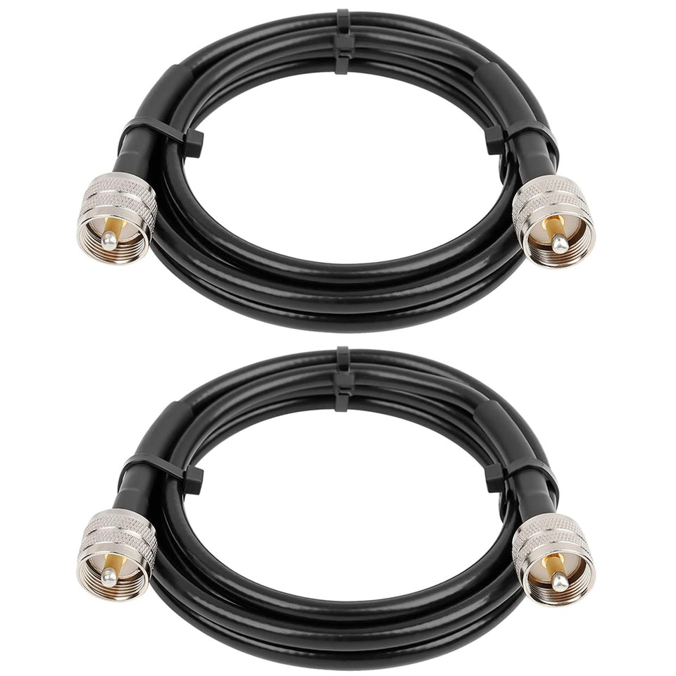 MOOKEERF RG8x jumper cable 6ft pack delivers low-loss signal for CB radios.