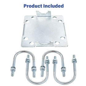 MOOKEERF bracket beside ruler and pole showing size and fit for 1"–1.8" poles, eases planning