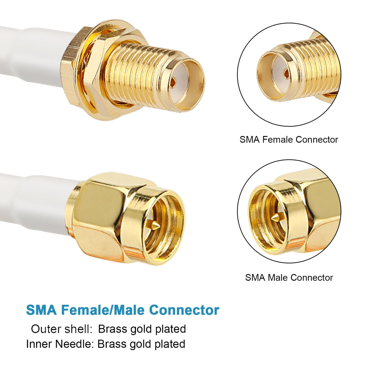 MOOKEERF SMA extension with TPE jacket highlighting flexibility and installation ease