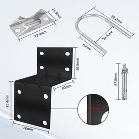 MOOKEERF V-jaw brackets delivering strong pole grip