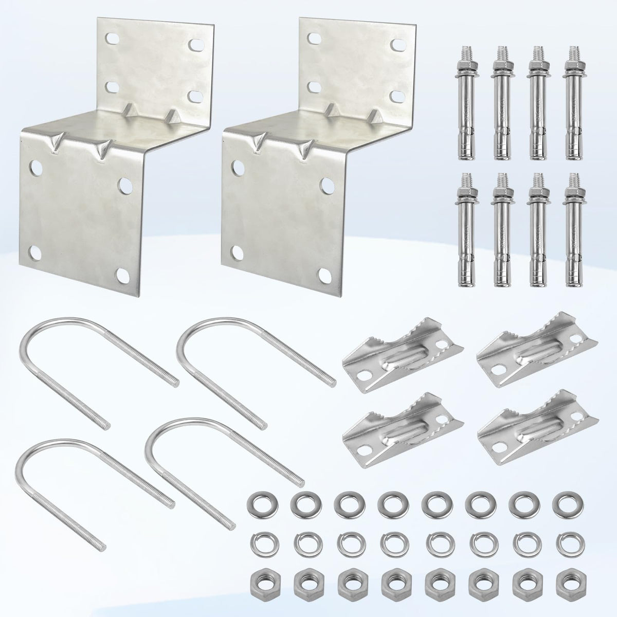 MOOKEERF V-jaw brackets provide a strong grip on poles in adverse weather