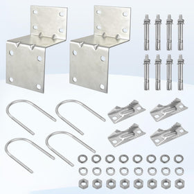 MOOKEERF V-jaw brackets provide a strong grip on poles in adverse weather