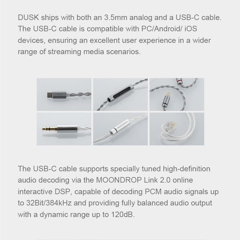 Moondrop Dusk side profile exposure reveals slim, modern housing design.