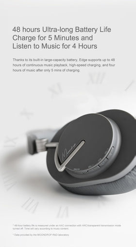 Moondrop Edge charging port closeup showing fast charge convenience