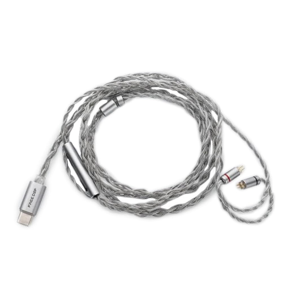 Moondrop FreeDSP front view showing connector and inline module benefit clarity