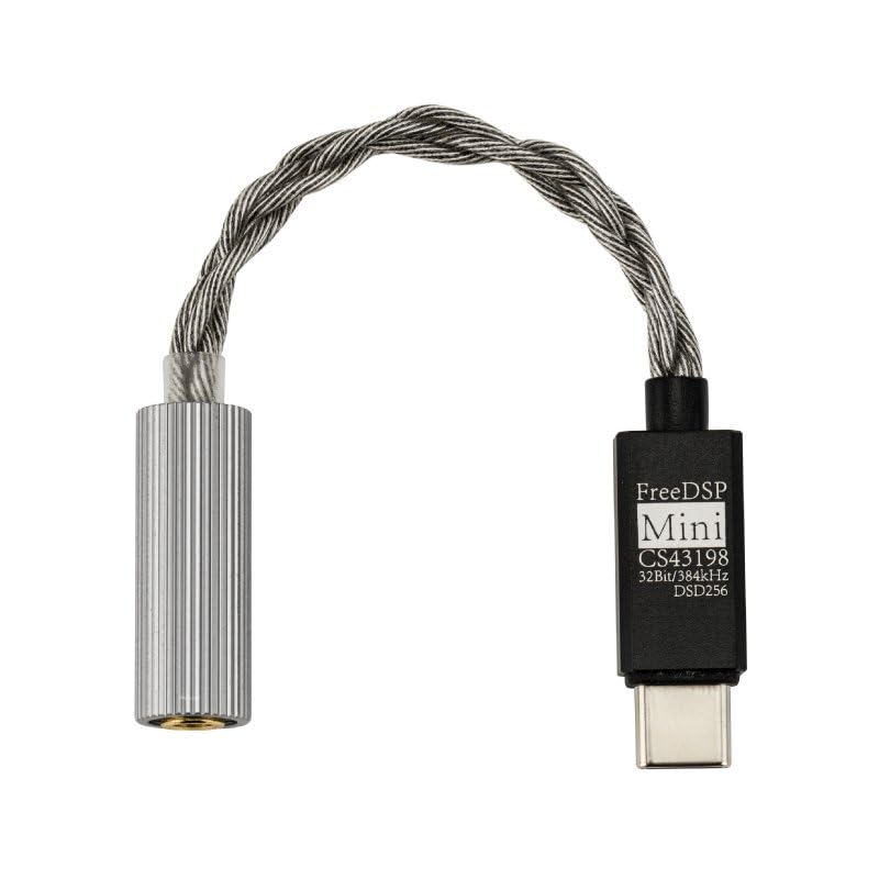 Moondrop FreeDSP Mini front angle showing compact DAC-AMP and portability benefit
