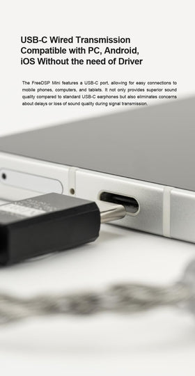 Moondrop FreeDSP Mini packaging with guidance card showing included accessories and quick start