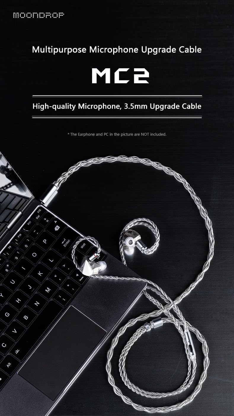 Moondrop MC2 silver-plated copper core for durable high-fidelity signal