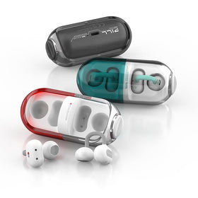 Moondrop Pill in-use while running showing secure clip fit and outdoor safety benefit
