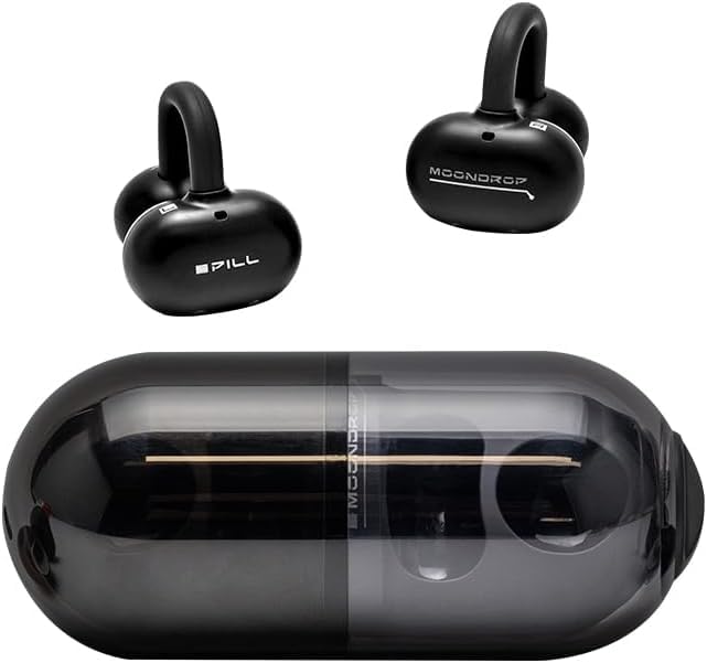 Moondrop Pill transparent capsule case detail emphasizing mechanical aesthetics