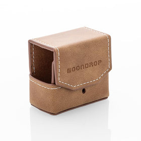 Moondrop case front view showing zipper and compact protection