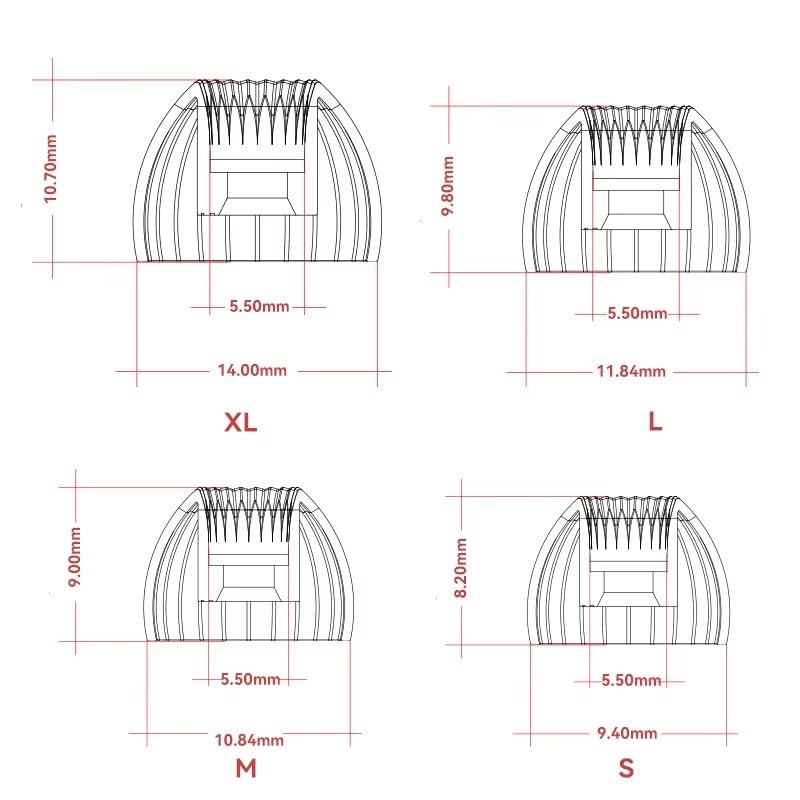 Moondrop Spring Tips nozzle compatibility 4.8–6.4 mm for diverse earphones