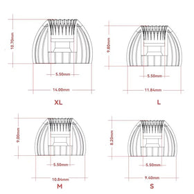 Moondrop Spring Tips nozzle compatibility 4.8–6.4 mm for diverse earphones