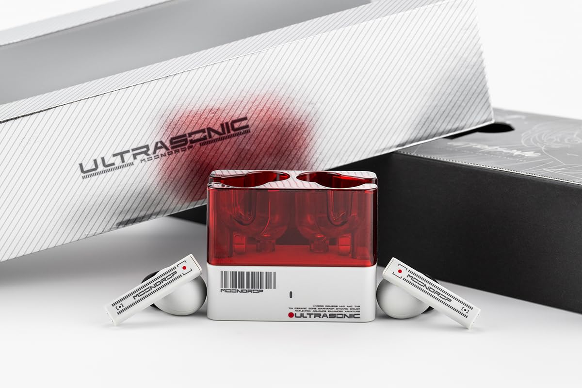 Moondrop Ultrasonic sapphire diaphragm close-up emphasizes clear mids and crisp tones.