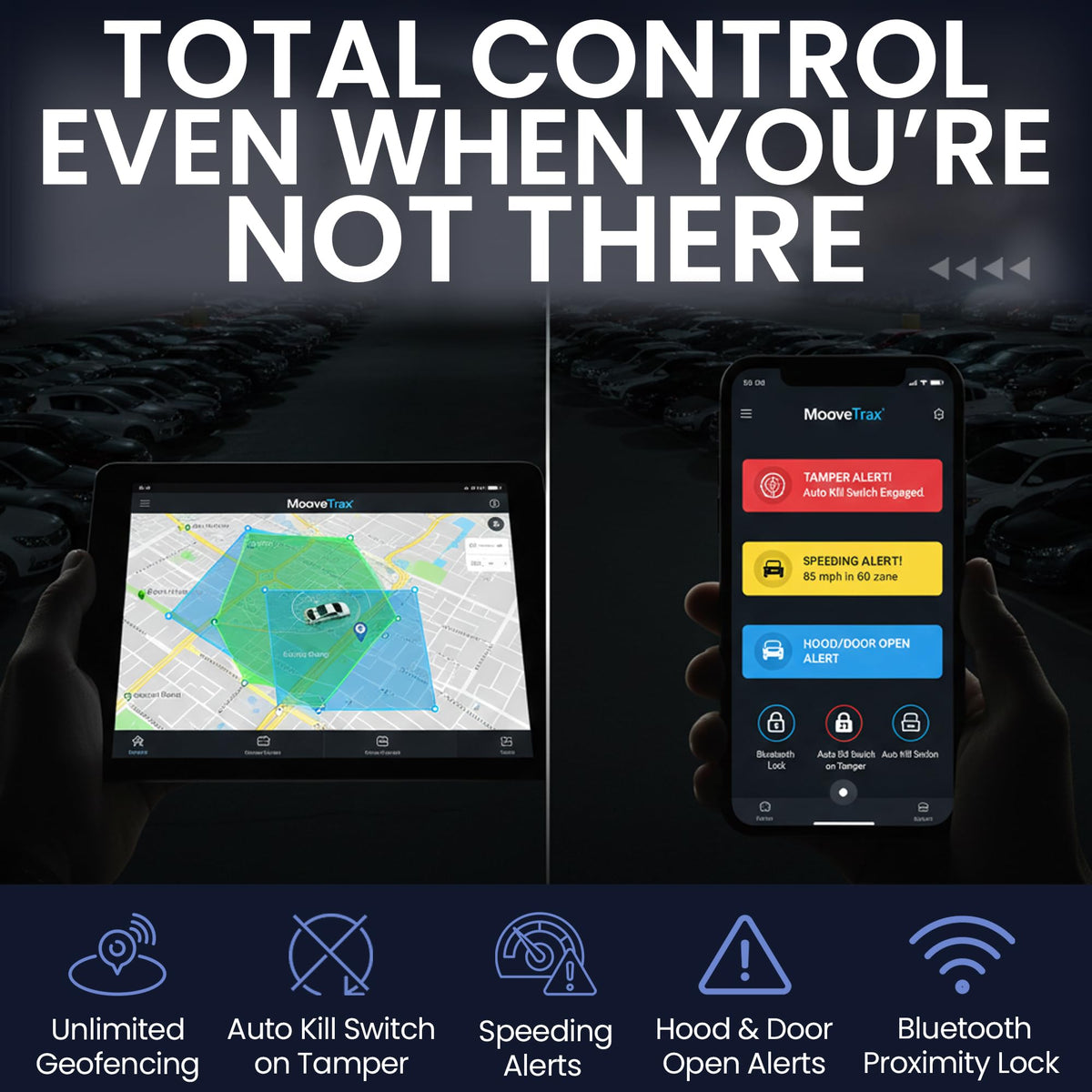MooveTrax V3 live GPS tracking shows fleet location in real time.