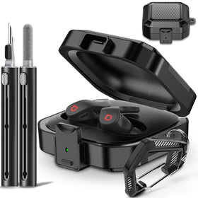 Mooyavia Beats Fit Pro case front view with carbon fiber protection and secure fit