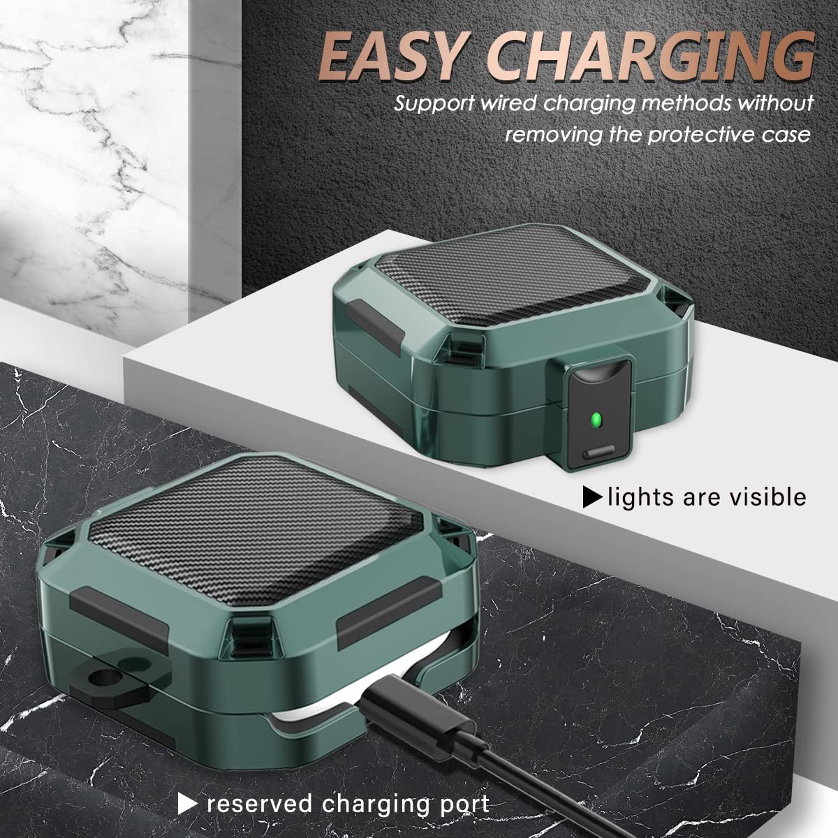Mooyavia case includes keychain and storage for organized travel.