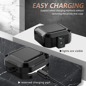 Mooyavia Beats Fit Pro case open view with earbuds stored safely