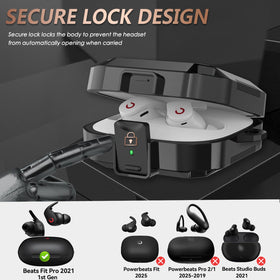 Mooyavia Beats Fit Pro case side view showing safety lock feature