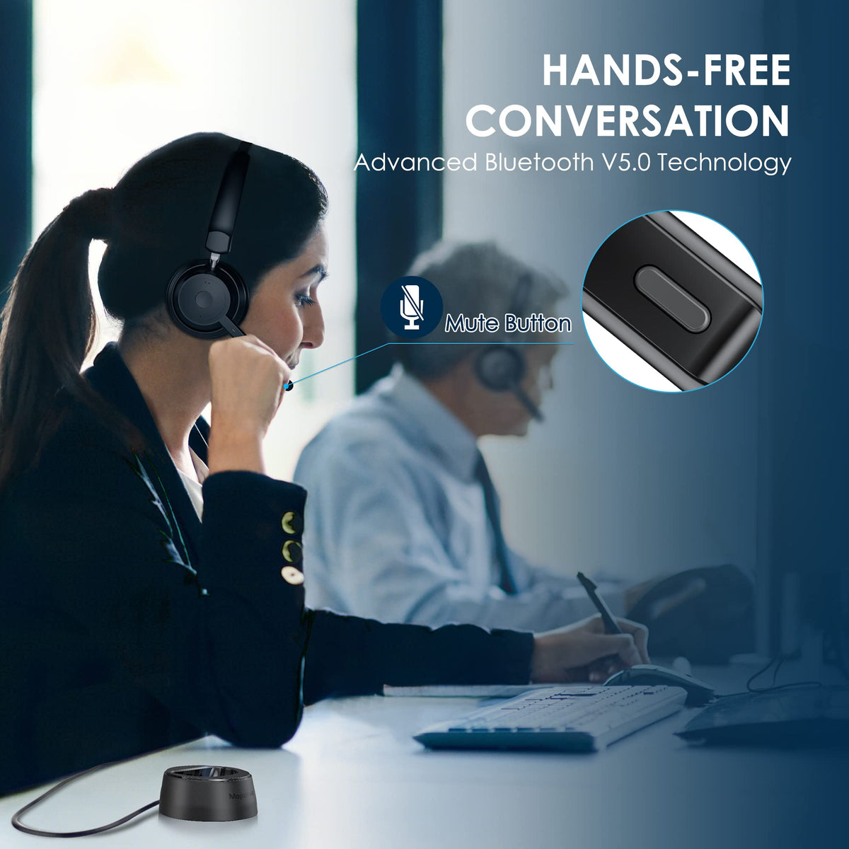 Mopchnic headset adjustable headband for secure fit
