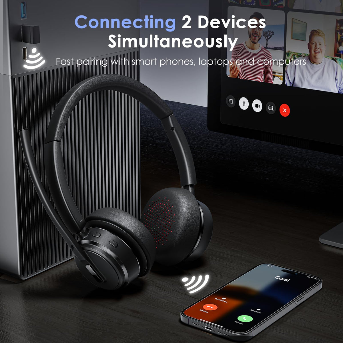 Mopchnic headset charging base accessory enabling convenient recharging.