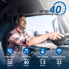 Mopchnic headset battery life: up to 35 hours talk time