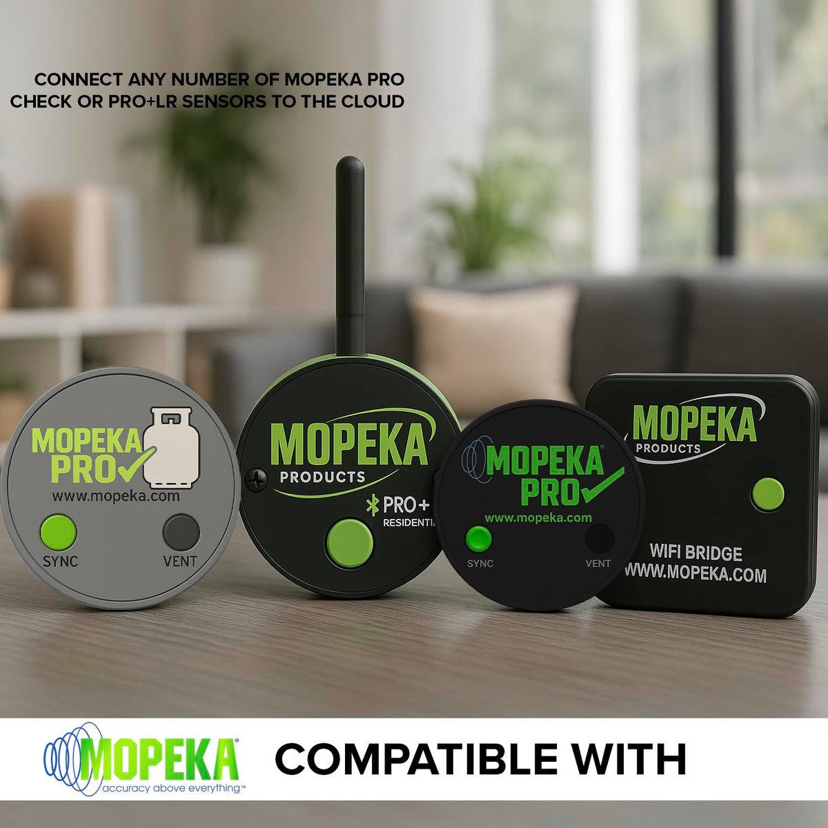 Mopeka bridge packaging and manual highlighting out‑of‑box readiness benefit