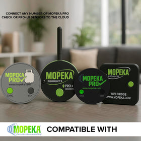 Mopeka bridge packaging and manual highlighting out‑of‑box readiness benefit
