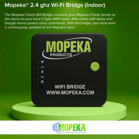 Mopeka bridge side ports closeup illustrating power and Ethernet access benefit