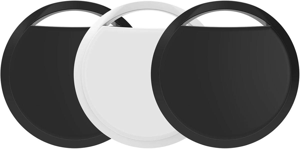 MOR GOLF front view of tag showing compact tracker and brand for easy identification